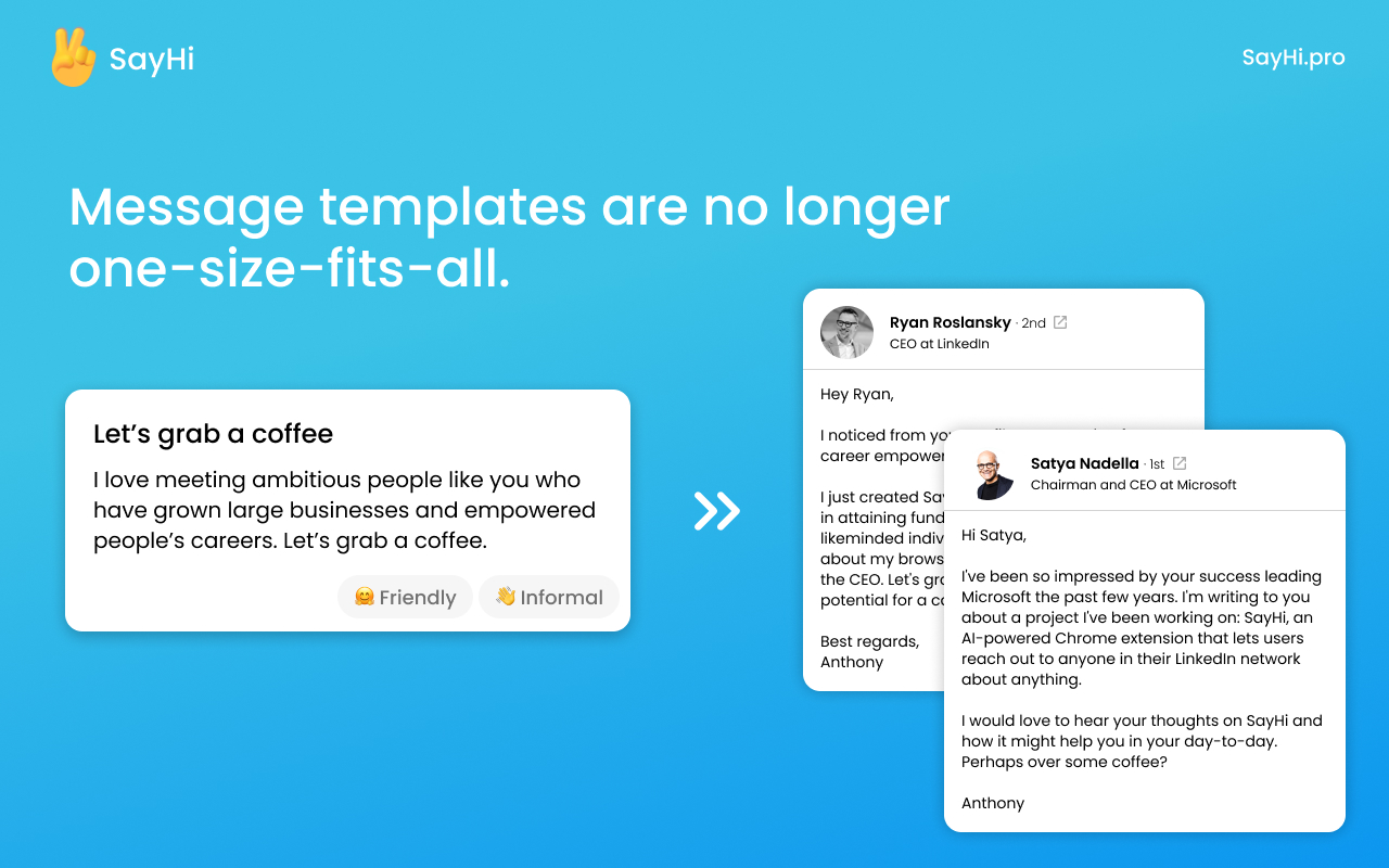 SayHi: Persuasive LinkedIn Message Writer